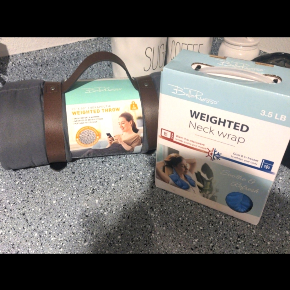 Bella Russo Weighted Neck Wrap and Throw Set